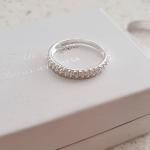 Stacey 925 Sterling Silver Cz Ring - Size 8
