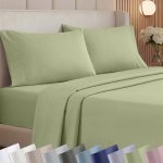 California Design Den Thick And Natural 100% Cotton Bedsheets Queen Size Bed Set - 1000 Thread Count Sheets Queen Sateen Deep Po
