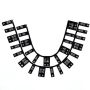 Piano Keyboard Note Stickers 88 Full Size Keys Black Base With White Text