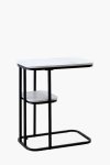 Zs - 2-TIER Chic Luxurious Side Table - White