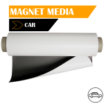 Vehicle Rubber Magnet With White Pvc 0.85MM 1M X Per Running Meter Or Roll