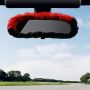Car Interior Rear View Mirror Decoration Accessories Universal Auto Trim Elastic Protector For Women Soft Plush Car Rear View Mirror Cover For Vehic