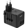 Snug 5 Port Universal Travel Adapter 35W - Black