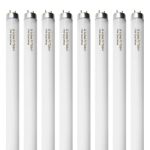 Konideke 8 Pack 24 Inch F17T8 841 17 Watts Light Bulb 2 Foot Straight Fluorescent Tube T8 Tube Light 4100K Cool White 1400 Lumen