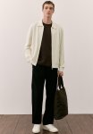 Regular Fit Rib-knit Cardigan - Cream