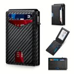 1PC Rfid Blocking Pop Up Card Holder Men's Simple Fashion Card Case