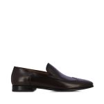 Detailed Leather Slip-ons -brown