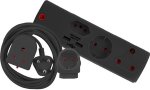 Electricmate - Schuko & Euromate Adaptor Colour Combo Pack - Black