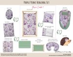 Cot Duvet Bedding Purple Peoni Hedgehog Set