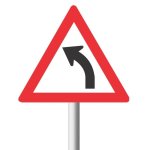 Gentle Curve Left Road Sign W203
