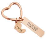 Ella Rose Gold Personalized Keyring Stainless Steel Ready In 3 Days