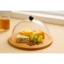 Round Acrylic Dome With Wooden Base - Large 36.5X16CM