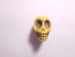 Magnesite Skull Pendant Yellow F294