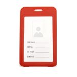 Badge Hard Plastic 54X85 10 Red