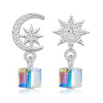 Herjewellery Heavenly 925 Sterling Silver Earrings With Swarovski Crystal