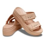 Crocs Brooklyn Lyn Buckle Low Wdg - Pink - 8