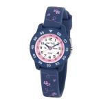 Cactus Junior - Time Teacher Watch - Blue Pink Flowers