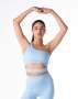 Organic Pristine Asymmetrical Sports Bra - Blue - Small