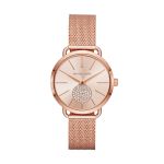 Portia Rose Gold Round Stainless Steel Women's Watch MK3845