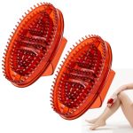 Meridian Pressure Brush 2PCS Massage Brush For Full Body Spa Massager Relaxation Brown