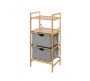 Wenko Bahari Range Bamboo Shelf Unit With 2 Drawers 34X44X96CM