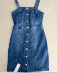 New &us Blue Strappy Denim Dress 14Y