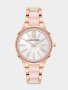 Anne Klein Rose Plated & Irridescent Plastic Bracelet Watch