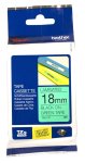 Brother TZ-741 18MM X 8M Black On Green Laminated Tape