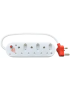 Acconet 6-Way Power Hub 3x 16A & 3x 5A Sockets Black