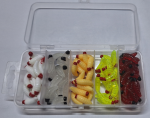 Artificial Soft Lure Combo MINI Mealworm Lure Kit Maggot Bait
