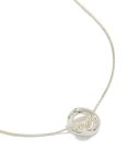 Silver Plated Small Double Organic Charm Necklace