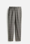 Cigarette Trousers - Grey & Beige Checked