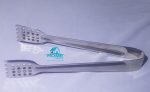 Small Stainless Steel Perforated Tongs Tea Squeezer Charcol Tong