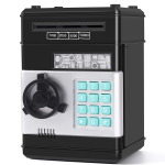 Kids Atm-style Piggy Bank With Password Lock Coin And Cash Slot