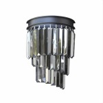 Ridley Crystal Ceiling Light Black Gold - Gold