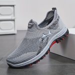 Men's Slip On Mesh Breathable Non Slip Sneakers Durable Comfy For Spring Summer Outdoor Hiking Camping Climbing