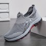 Men's Slip On Mesh Breathable Non Slip Sneakers Durable Comfy For Spring Summer Outdoor Hiking Camping Climbing