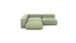 Three Module Corner Sofa - Linen - Olive - 241CM X 241CM
