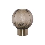 Mocha Vase With Gold Base