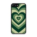 Custom Printed Tpu Cases - Apple Iphone 7 Plus Apple Iphone 8 Plus & 39 Dark Green Heart& 39 By