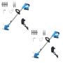 2 Pack-portable Cordless Handheld Electric Lawnmower 21V