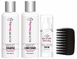 Mara Ray Luxury Hair Care Kits For Synthetic Hair Wigs Extensions Toupees With Wide Tooth Comb 4PC Bundle