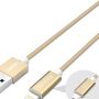 Unitek 1.5M 2-IN-1 USB To Micro USB And Lightning Cable Gold