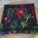 Playmat Maroon And Black Floral