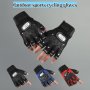 Non-slip Half-finger Sports Gloves For Outdoor Activities - Durable Breathable Polyester Perfect For Cycling & Training - Available In Black Blue Red