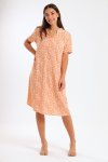 Bonnie Geometric Printed Summer Short Sleeve Knee Length Dress