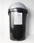 Black. Black Cylindrical Manual-lift Bin