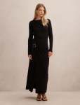 Kingsley Hardware Jersey Midi Dress - 16 Black