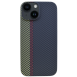 Striped Carbon Design Compatible With Iphone 15 Case - Black