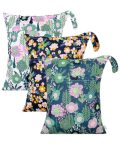 Babygoal Floral Wet Dry Bags 3 Pack Waterproof Travel Bags For Swimsuits Beach Pool Gym Food Storage And Wet Clothes 3LN45-B
